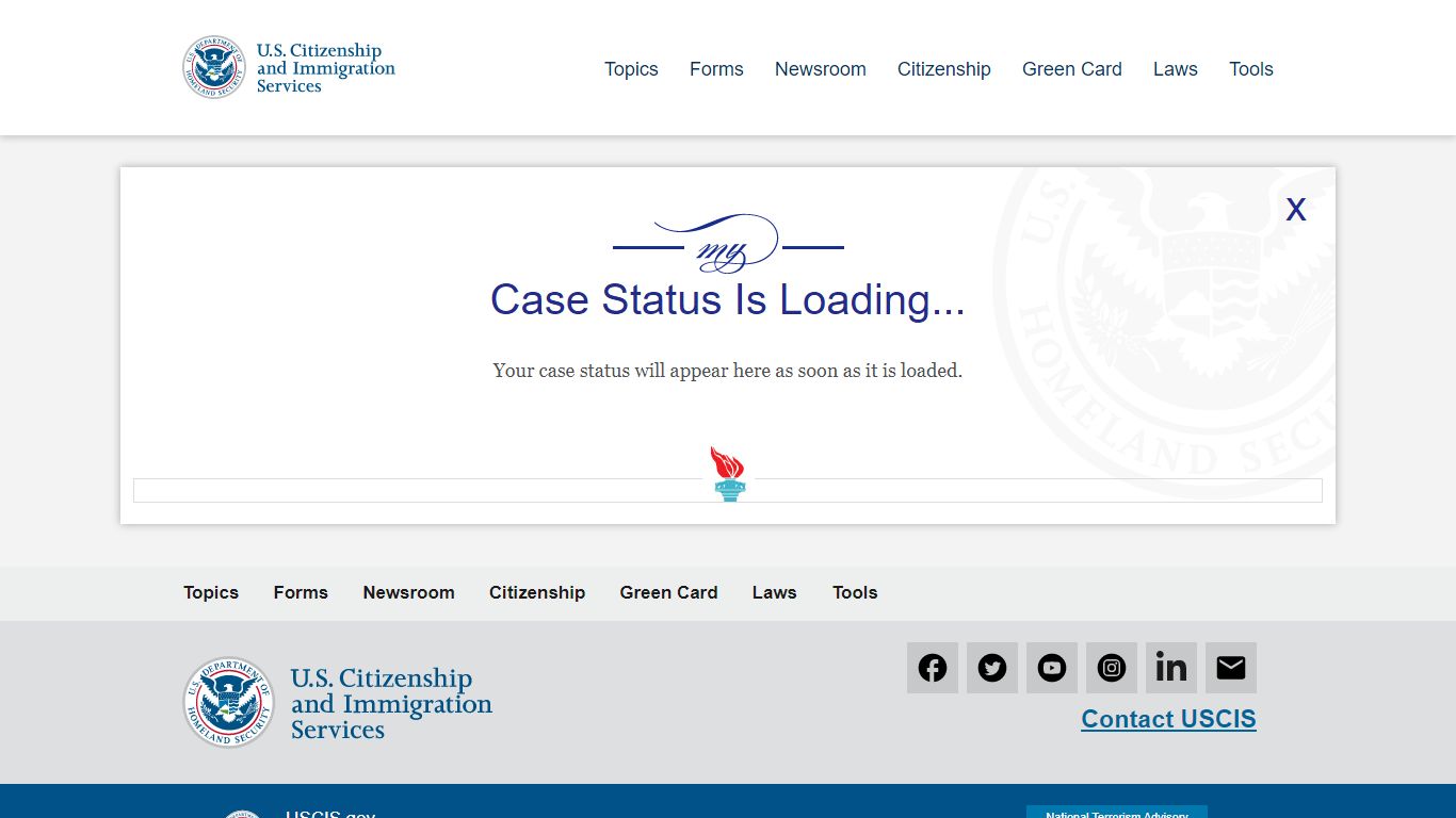 Loading USCIS Case Status...